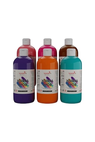 Dayanıklı Akrilik Boya Seti 6 X 500 Gr 0.2 L