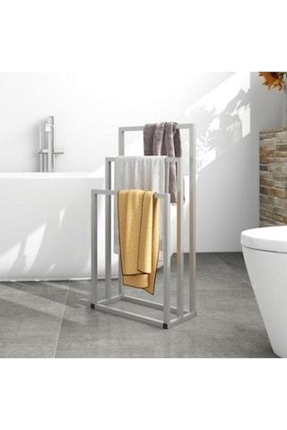 Üçlü Metal Krom Havlu Askılığı Krom