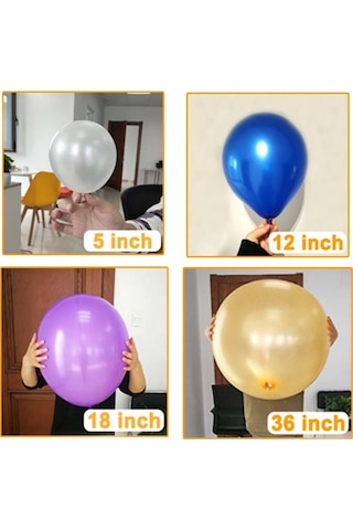 10-12 İnç Beyaz Rose Gold ve Konfetili Karışık Balon 10 Adet