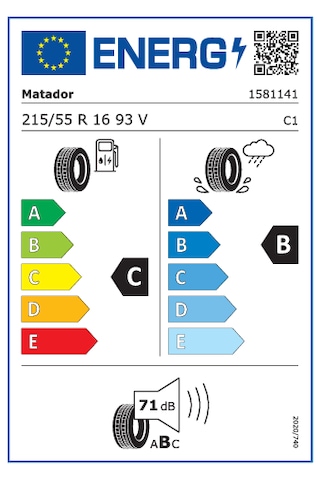 Matador 215/55r16 93v Hectorra 5 Oto Yaz Lastiği 2025 Yılı Üretim