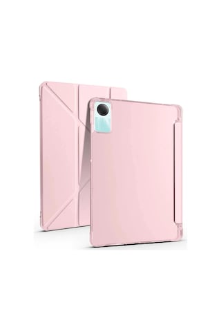 Xiaomi Redmi Pad Se 4g Kılıf Kalemlikli Mars Tablet Kılıfı - Rose Gold Tablet Kılıfı