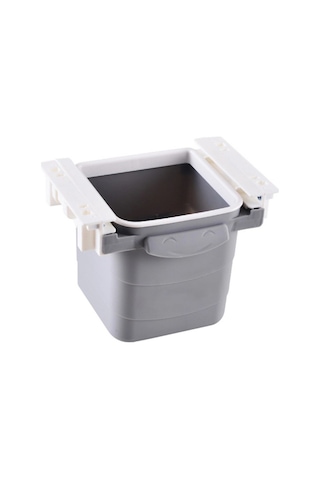 Biishe Mini Masa Çöp Kovası Plastik Tezgah Altı Geri Çekilebilir Yapışkanlı Görünmez Bölme Pratik Çok Renkli