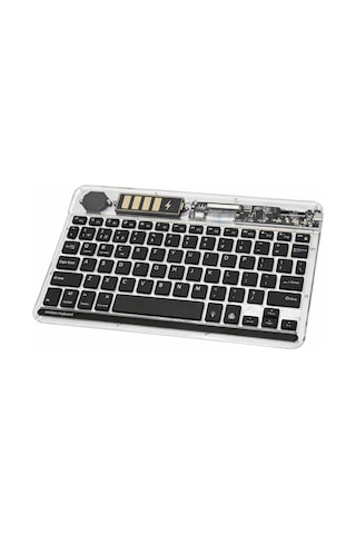 Samsung Galaxy Tab S10 Lite Sm-x400 Uyumlu Ergonomik Çalışma Seti Metal Stand Rgb Klavye Mouse Optik