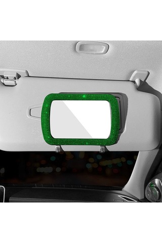 Araba Güneşliği Dekorasyon Aynası Otomatik Kadın Makyaj Aynası Mavi Mavi Mavi Diğer