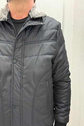 Santa Marco Muratti Dmctekstil Erkek Mrc-377 Hakim Yaka Spor Kesim Dar Kalıp Yakası Kürklü Kışlık Mont Lacivert