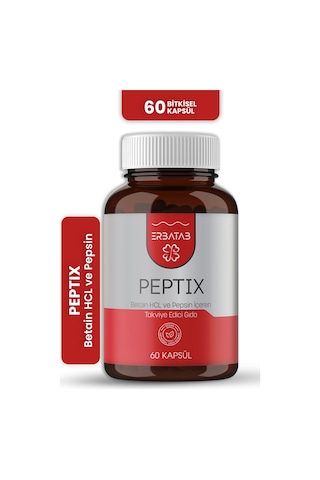 Erbatab Betain Hcl + Pepsin Takviye Edici Gıda 60 Kapsül