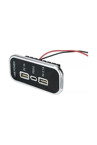 Type-c Usb 3 Portlu Araç Şarj Soketi Adaptörü 12v-24v