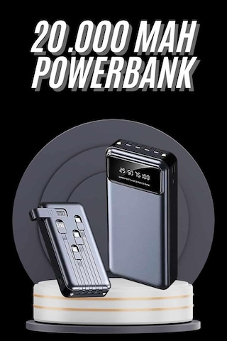 Hızlı Şarj Özellikli 20.000 Mah Dijital Göstergeli Usb Girişli Android Ve İos Uyumlu Powerbank Tkdytgshlo3q7dmtr7z Çok Renkli