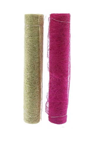 Mutluadim 60Cm X 8Metre Abaka Doğal Lif Kumaş Buketlik Buket Tülü