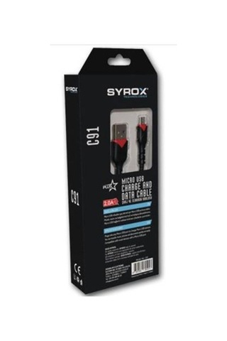 C91 Syrox 2 Amper Micro Usb Hızlı Şarj Cihaz Kablosu Data Kablo D