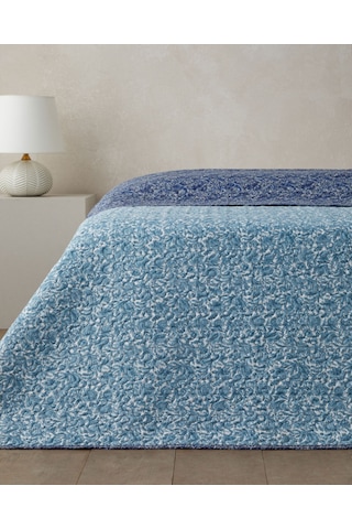 Paisley Celeste King Size Çok Amaçlı Örtü 220x240 Cm Mavi