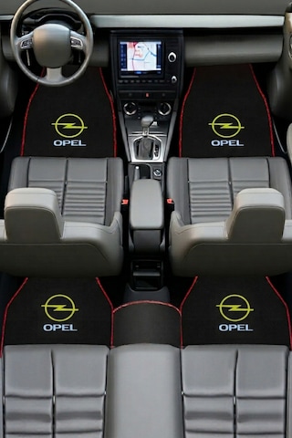 Opel Araç Oto Halı Paspas & Dijital Baskılı Sarı Boyun Yastığı & Opel Oto Aksesuar Seti