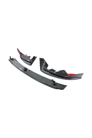 Red Lion Parts Tesla Model Y Juniper 2025+ Uyumlu Ön Tampon Lipi Parlak Karbon Fiber Görünüm