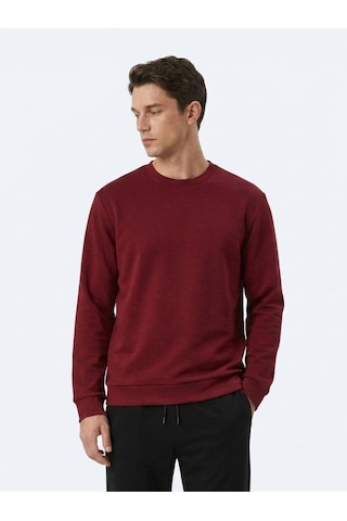 Kip Bordo Düz Sweatshırt