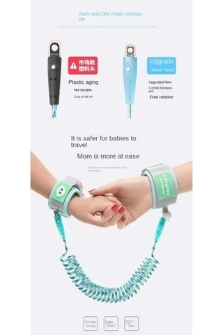 Karanlıkta Parlayan Anahtar Kilitli Çocuk Gezinme Önleyici Bileklik