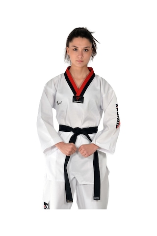 Haşado Pum Yaka Taekwondo Elbisesi Beyaz