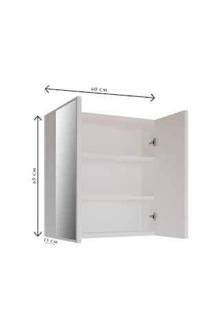 Fm01 2 Kapaklı Aynalı Banyo Dolabı Çok Amaçlı Banyo Dolabı Beyaz