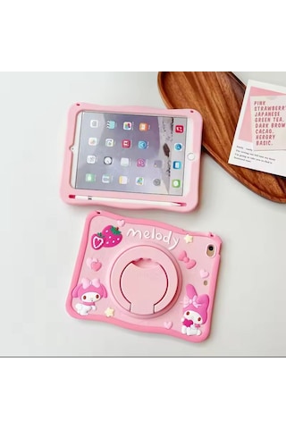 Samsung Galaxy Tab A11/a9 8.7 İnç X110 X130 Uyumlu Melody Standlı Çocuklara Özel Karakter Kılıf Arka Kapak