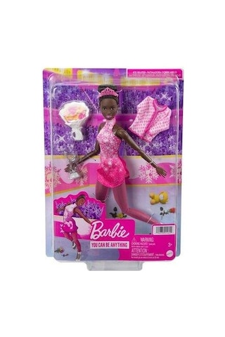 Barbie Buz Pateni Sporcusu Siyahi Bebek Hcn31
