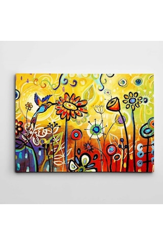 Arı Kuşu Ve Çiçekler Modern Sanat Dekoratif Kanvas Tablo 70 X 100 Cm Arı Kuşu Ve Çiçekler Modern Sanat Dekoratif Kanvas Tablo 70 X 100 Cm