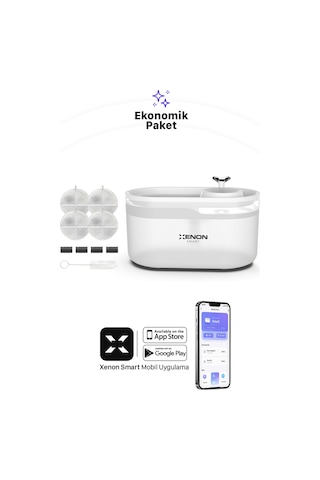 Xenon Smart Akıllı Kedi Köpek Su Pınarı 4'ü Filtre Seti