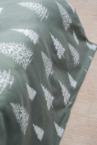 Cotton Collection Kışlık Pazen Tek Kişilik Nevresim Seti Evergreen Renkli