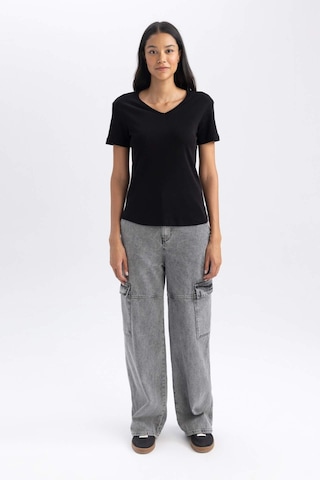 Defacto Slim Fit Kısa Kollu Tişört B0647ax23smbk81 Siyah