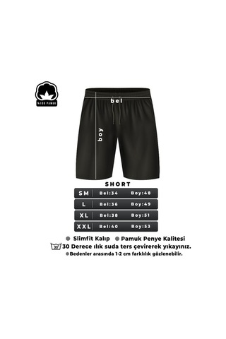 Spor Penye Short Siyah