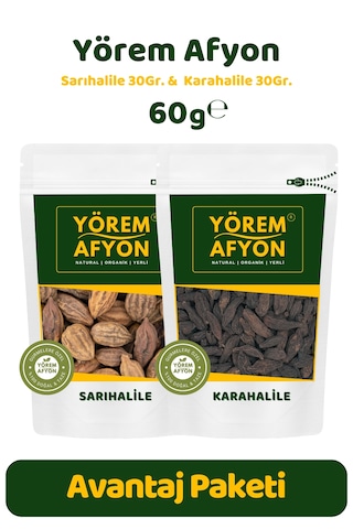 Yörem Afyon Doğanın Denge Sırı Kral Ve Kardeşi Sarı Halile & Kara Halile Avantajlı Set Terminalia 60gr.