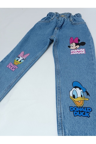 Jabber Kız Çocuk Kot Pantolon Minnie Koyu Mavi