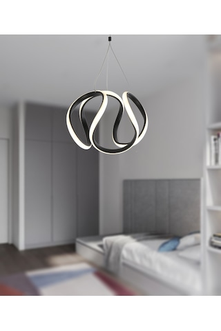 Tt306-25-sy Tt Aydınlatma Orta Kavis Mat Siyah Gün Işığı Ledl Siyah