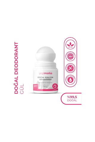 Yeşilmarka Gül Kokulu Doğal Unisex Roll-On Deodorant 50 ML