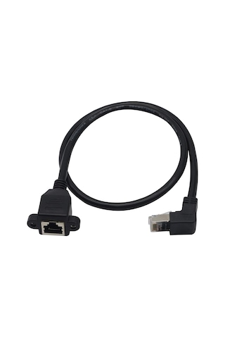 4777 Rj45 Dişi Erkek Uzatma 1.5m Dirsek 90 Derece Panel Tipi Cat6