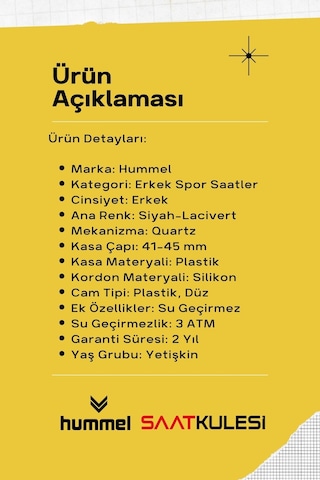 Hummel Erkek Spor Kol Saati Siyah Lacivert Hm-1004ma-2