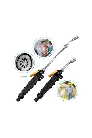 Zhltools Bahçe Sulama Araç Oto Yıkama Temizlik Tazyikli Su Püskürtme Basınçlı Hortum Ucu Aparatı