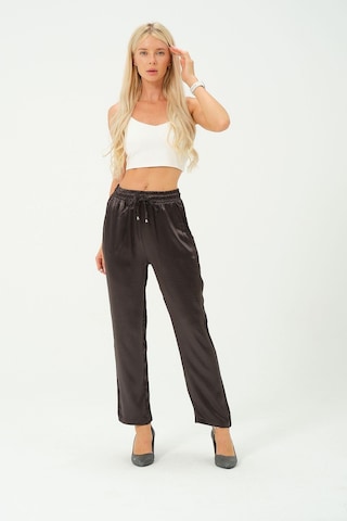 Rich Kadın Yüksek Bel Parlak Saten Pantalon Çok Renkli