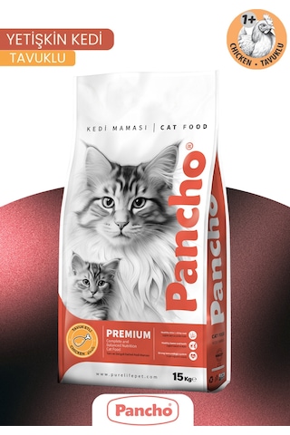 Pancho Tavuklu Yetişkin Kedi Maması 15 KG