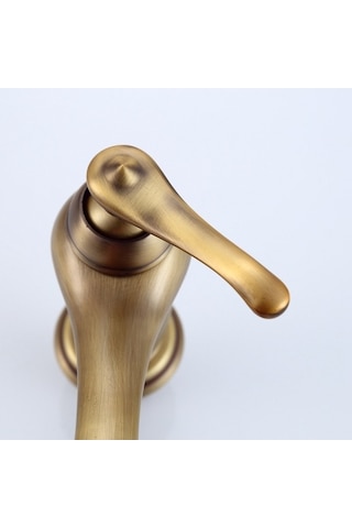 Bosphorusboutique02 Lebıhmurah Bf23 Eıtgzwas Banyo Havzası Antik Pirinç Mikser Katı Bakır Lüks Avrupa Tarzı Kahverengi Musluk 170mm Kahverengi