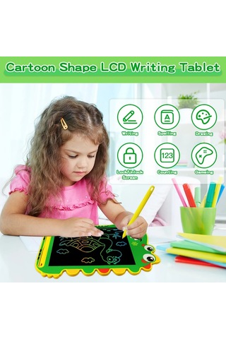 Dinozor Lcd Yazma Tableti 8.5 İnç Sıcak Satış Dijital Yazma Tablet Fabrika Fiyat Elektronik Çizim Ku Yeşil