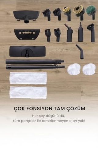 Kf2707 Pro Çok Fonksiyonlu Buharlı Temizlik Makinesi, Beyaz, 2000w, 220-240v, 50/60hz