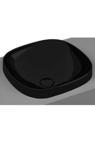 VitrA Frame 5654B483-0016 Tezgah Üstü Kare Lavabo. 41CM. Siyah