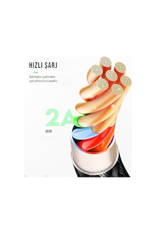 Usams Us-sj311 Usb To Lightning Örgülü Şarj Ve Data Kablosu 1m