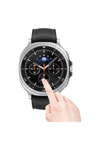 Samsung Galaxy Watch 8 46mm Classic Uyumlu Kolay Kurulum Aparatlı Temperli Cam Ekran Koruyucu