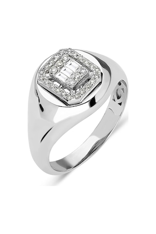 Nochediamond 0,20 Karat Baget Pırlanta Yüzük-323