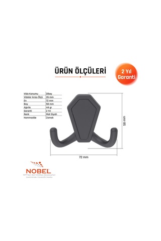 Vi Lla Askı, Metal Vestiyer Askısı, Matsiyah, Duvar Ve Dolap Askılığı 5'li Set Vidalı Matsi Yah