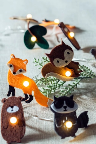Sonbahar Konseptli Orman Hayvanları Led Işık