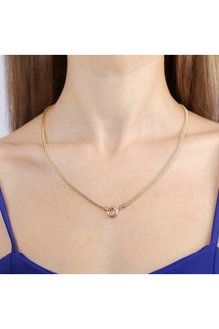 14 Ayar Kafes Altın Zincir 50 Cm