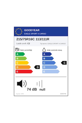 Goodyear 215/75 R16 113/111R Eagle Sport 4 Cargo Dört Mevsim Lastiği 2026