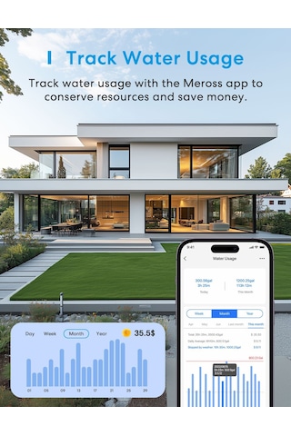 Meross Akıllı Sulama Zamanlayıcı Mst100 Apple Home Destekli -