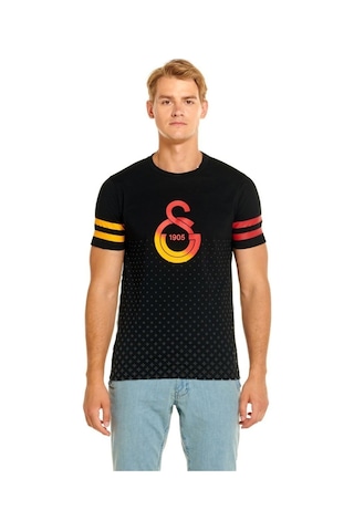 Galatasaray Logo Baskı Siyah T-shirt Kişiye Özel Kutulu 001